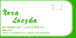 nora loczka business card